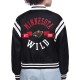 Minnesota Wild Printed Logo Varsity Satin Jacket Minnesota Wild Printed Logo Varsity Satin Jacket