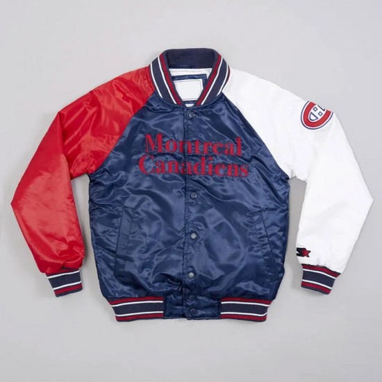 Montreal Canadiens Youth Varsity Satin Jacket Montreal Canadiens Youth Varsity Satin Jacket