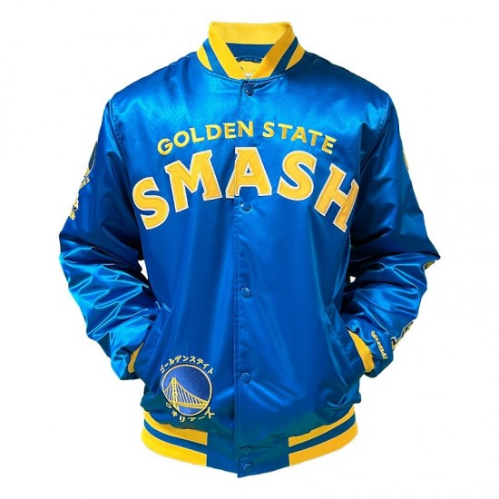 My Hero Academia NBA - All Might Golden State Warriors Satin Jacket My Hero Academia NBA - All Might Golden State Warriors Satin Jacket