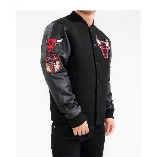 NBA Chicago Bulls Logo Varsity Jacket NBA Chicago Bulls Logo Varsity Jacket