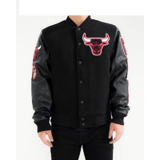 NBA Chicago Bulls Logo Varsity Jacket NBA Chicago Bulls Logo Varsity Jacket