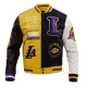 NBA Los Angeles Lakers Biker Varsity Jacket NBA Los Angeles Lakers Biker Varsity Jacket