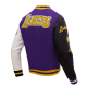 NBA Los Angeles Lakers Biker Varsity Jacket NBA Los Angeles Lakers Biker Varsity Jacket