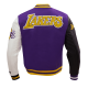 NBA Los Angeles Lakers Biker Varsity Jacket NBA Los Angeles Lakers Biker Varsity Jacket