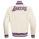 NBA Los Angeles Lakers Retro Classic Satin White Jacket NBA Los Angeles Lakers Retro Classic Satin White Jacket