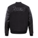 NBA Los Angeles Lakers Triple Black Varsity Jacket NBA Los Angeles Lakers Triple Black Varsity Jacket