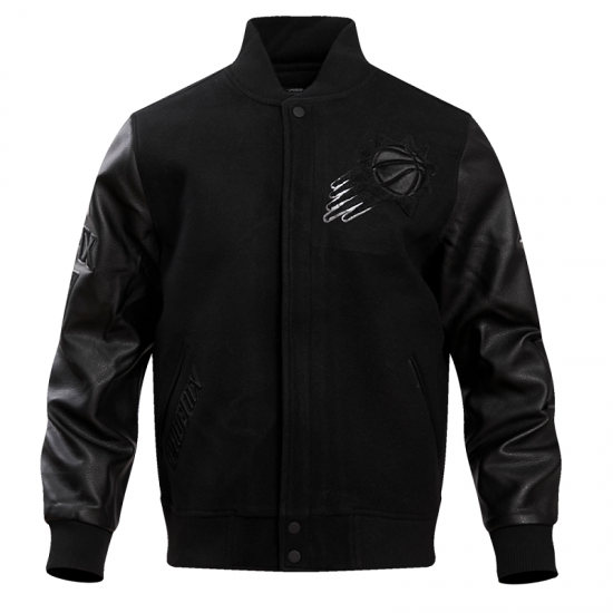NBA Phoenix Suns Triple Black Varsity Jacket NBA Phoenix Suns Triple Black Varsity Jacket
