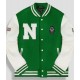 NGHTMR Kamaru Usman Letterman Green and White Jacket NGHTMR Kamaru Usman Letterman Green and White Jacket