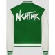 NGHTMR Kamaru Usman Letterman Green and White Jacket NGHTMR Kamaru Usman Letterman Green and White Jacket