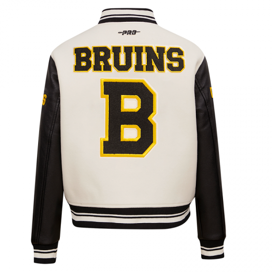 NHL Boston Bruins Retro Classic Womens Varsity Jacket NHL Boston Bruins Retro Classic Womens Varsity Jacket