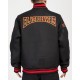 NHL Chicago BlackHawks Crest Emblem Rib Varsity Jacket NHL Chicago BlackHawks Crest Emblem Rib Varsity Jacket