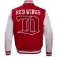 NHL Detroit Red Wings Retro Classic Rib Red Varsity Jacket NHL Detroit Red Wings Retro Classic Rib Red Varsity Jacket