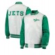NY Jets Varsity Starter White and Green Jacket NY Jets Varsity Starter White and Green Jacket