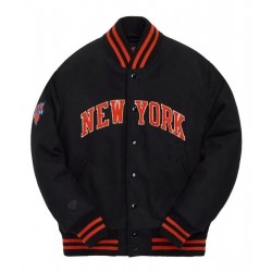 NY Knicks 10 Varsity Black Jacket