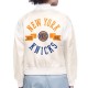 NY Knicks Printed Logo Varsity Satin Jacket NY Knicks Printed Logo Varsity Satin Jacket