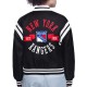 NY Rangers Printed Logo Varsity Satin Jacket