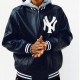 NY Yankees Letterman Varsity Black Leather Jacket NY Yankees Letterman Varsity Black Leather Jacket
