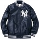 NY Yankees Letterman Varsity Black Leather Jacket NY Yankees Letterman Varsity Black Leather Jacket