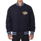 Nashville Predators Bomber Navy Blue Wool Jacket