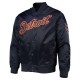 Navy Blue Detroit Tigers Wordmark Satin Jacket Navy Blue Detroit Tigers Wordmark Satin Jacket