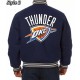 Navy Oklahoma City Thunder Varsity Wool Jacket Navy Oklahoma City Thunder Varsity Wool Jacket