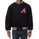 Navy Varsity Atlanta Braves Wool Jacket