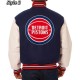 Navy White Detroit Pistons Varsity Jacket Navy White Detroit Pistons Varsity Jacket