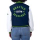 Navy White Seattle Seahawks Varsity Full-Zip Jacket