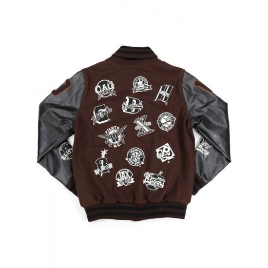 Negro League Baseball Brown Varsity Jacket Negro League Baseball Brown Varsity Jacket
