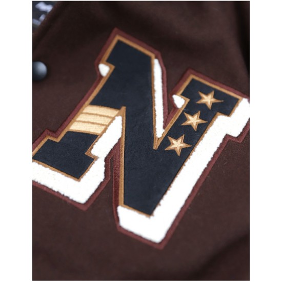 Negro League Baseball Brown Varsity Jacket Negro League Baseball Brown Varsity Jacket