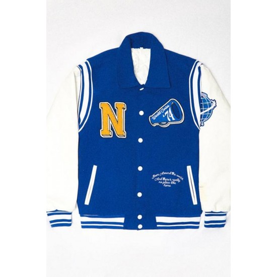 Neutrals Country Club Blue Varsity Jacket Neutrals Country Club Blue Varsity Jacket
