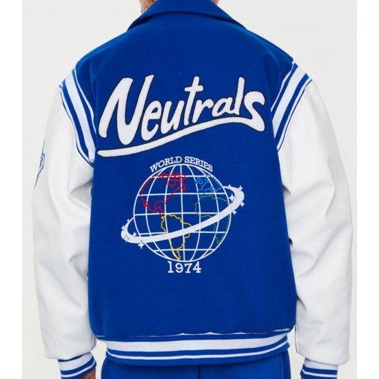 Neutrals Country Club Blue Varsity Jacket Neutrals Country Club Blue Varsity Jacket