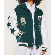 Neutrals Country Club Varsity Green Jacket