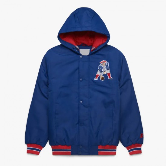 New England Patriots Blue Hooded Jacket