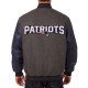 New England Patriots Charcoal & Blue Varsity Jacket
