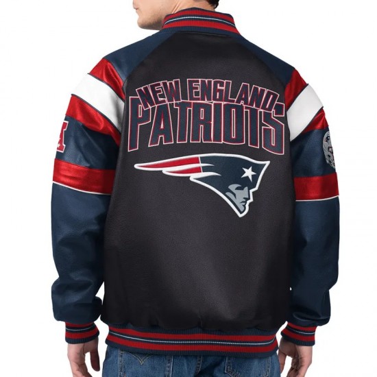 New England Patriots G-III Faux Varsity Leather Jacket