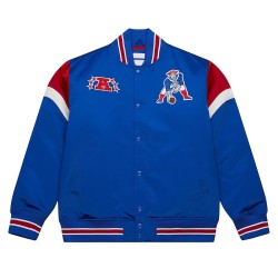 New England Patriots Midweight Royal Satin Jacket
