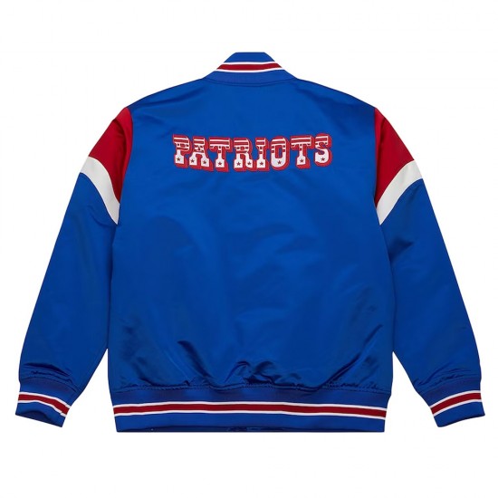 New England Patriots Midweight Royal Satin Jacket