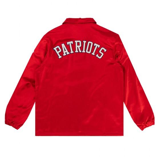 New England Patriots Red Satin Windbreaker New England Patriots Red Satin Windbreaker