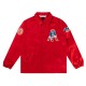 New England Patriots Red Satin Windbreaker New England Patriots Red Satin Windbreaker