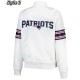 New England Patriots The Power Forward Satin White Jacket