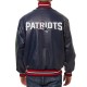 New England Patriots Varsity Navy Leather Jacket New England Patriots Varsity Navy Leather Jacket