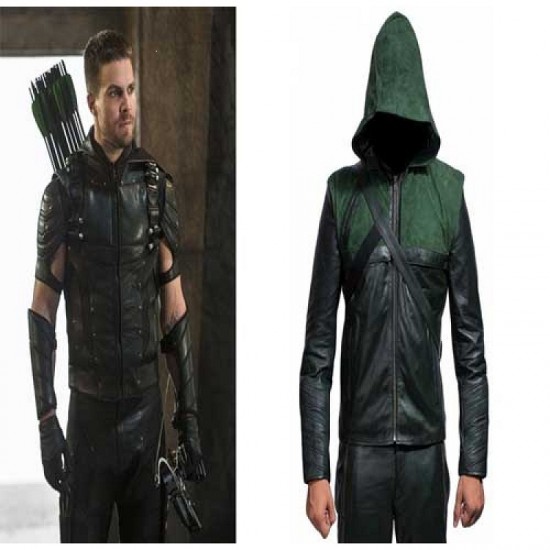 New Green Arrow Season 4 Costume Vest Jacket New Green Arrow Season 4 Costume Vest Jacket
