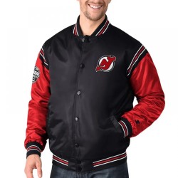 New Jersey Devils 2024 Global Series Varsity Satin Jacket