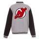 New Jersey Devils Gray & Black Varsity Wool Jacket