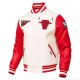 New Letterman Chicago Bulls White and Red Mens Vintage Varsity Jacket New Letterman Chicago Bulls White and Red Mens Vintage Varsity Jacket