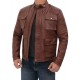 New Men's Brown Four Pocket Leather Jacket For Moto Lovers New Men's Brown Four Pocket Leather Jacket For Moto Lovers