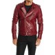 New Men's Genuine Lambskin Leather Motorcycle Jacket Slim Fit Red Biker Jacket New Men's Genuine Lambskin Leather Motorcycle Jacket Slim Fit Red Biker Jacket