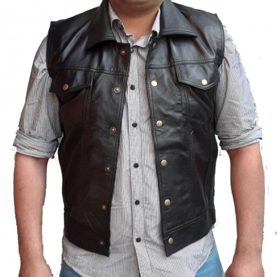 New Men's Rogues The Warriors Leather Vest New Men's Rogues The Warriors Leather Vest