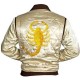 New Men's Slimfit Drive Rider Trucker Scorpion Ryan Gosling Ivory Jacket New Men's Slimfit Drive Rider Trucker Scorpion Ryan Gosling Ivory Jacket